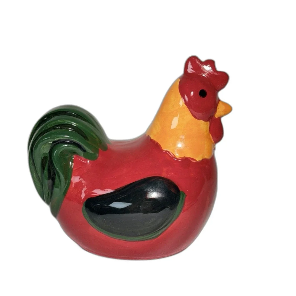 Mainstays Rooster Scrubber W/holder Ceramic Kitchen Sink Cleaning NWT